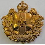 The Lincolnshire Yeomanry (Lancers) cap badge, KC (Gilding-metal, slider) Maker Marples & Beasley