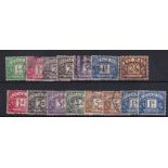 Great Britain-Postage Dues 1936-37, 1/2d to 2/6 less 4d + 5d; 1937-38, 1d to 1/-(15)