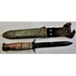 American 1943 dated M3 fighting knife, some wear but still in excellent condition.