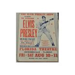 The Elvis Presley Show - Florida Theatre Jacksonville August 10-11, 1956 Theatre Promotional Poster.