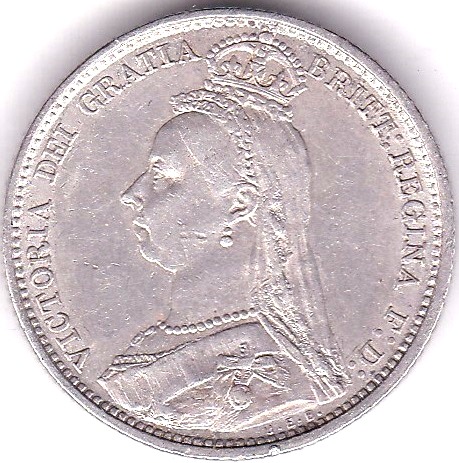 Great Britain 1888 Sixpence, Ref: 3929, EF - Image 3 of 3