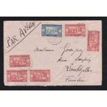 French Colonies 1926 env airmail Dakar to Finistere - an attractive cover.