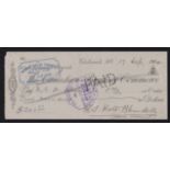 Canadian Bank of Commerce, Chilliwack B.C. Paid Order 1914, black on grey. Printed 191