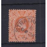 Great Britain 1911-4d bright orange, (SG278), very fine used