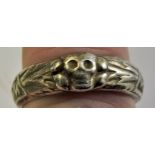 German WWII Pattern SS Honour Ring, owners details to inside. See Terms and Conditions.