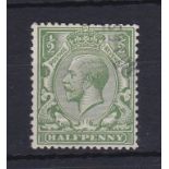 Great Britain 1912-14-1/2d green, variety no watermark,(Spec N14B) very fine and scarce.