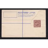 Fiji 1912 - 23 Two Pence Registered Envelope scarce, mint