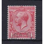 Great Britain 1912-1d, orange-vermillion (SG357) variety without watermark,(Spec N16a) fine and