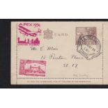 Great Britain 1934 Air Post Exhibition Postmark, cachet and label used on 1925 Wembley Exhibition