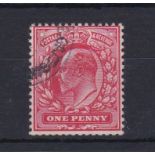 Great Britain 1911-1d rose-red, Harrison, watermark inverted (SG272wi)fine used
