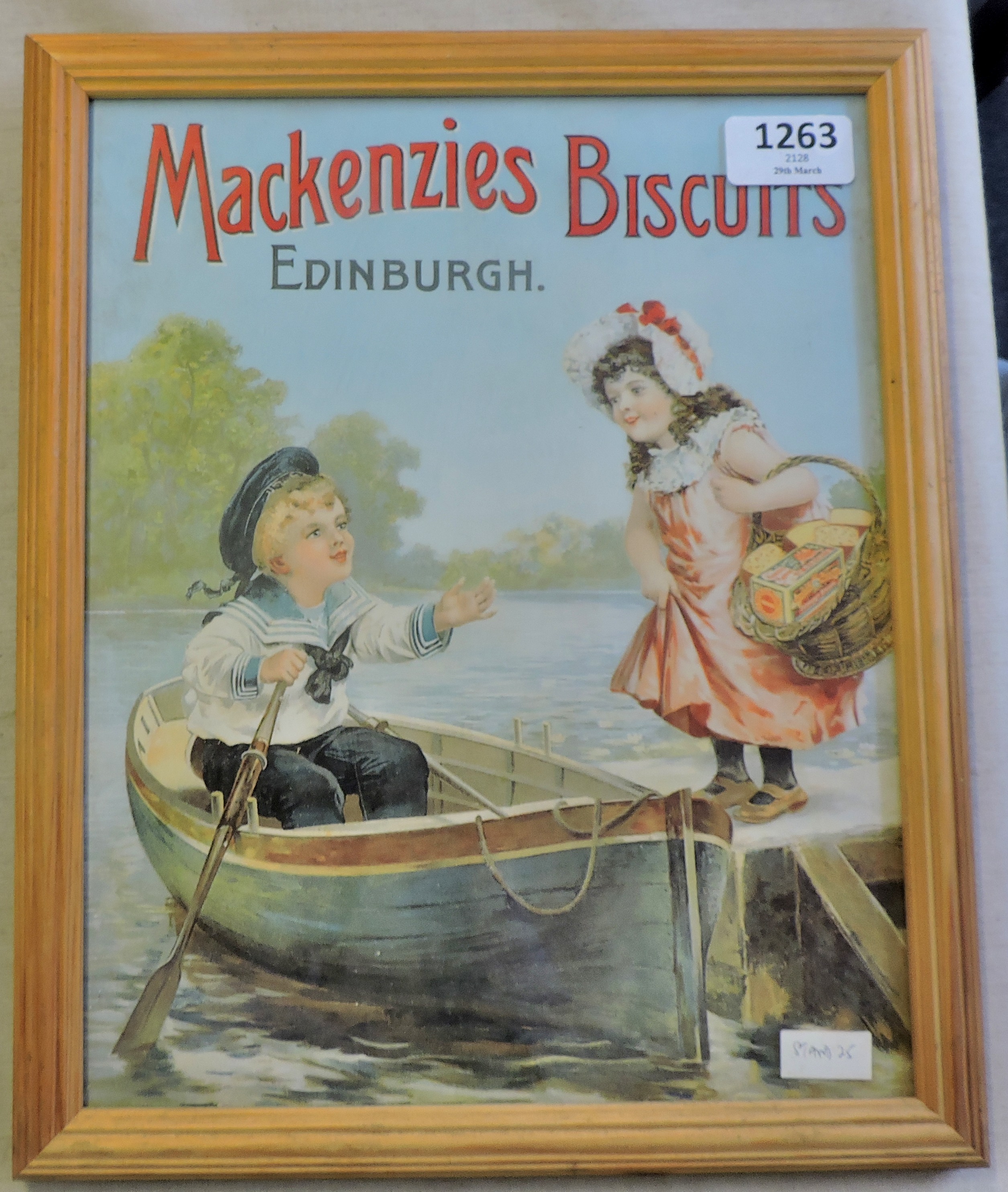 Framed Advertising Print - 'Mackenzie's Biscuits, Edinburgh, very good condition