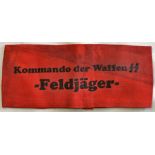 German WWII Pattern 'Kommando der Waffen SS -Feld Jager-' Arm band.