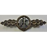 German WWII Pattern Luftwaffe Fighters Close Combat clasp, no maker. See Terms and Conditions.