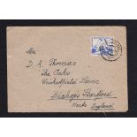 Germany (DDR) 1951 (25/6) Envelope Dresden to England, with 1951 Leipzig Spring fair 50pf (SG 40)
