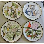 Wall Plates(4)-The National Audubon Society-Porcelain Plate Collection(Franklin Porcelain)'Songbirds