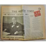 The Times: London Monday January 25 1965. Late London Edition No. 56,228. Sir Winston Churchill