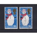 Great Britain Errors and Varieties 1966 Christmas 1s6d, Queen's Head shift to left, u/m Mint plus