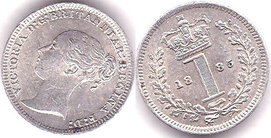 Great Britain 1885 Maundy 1d, Ref: 3920, UNC