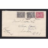 Newfoundland 1938 Env to London, (5 cent rate)