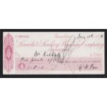 Lincoln & Lindsey Banking Co. Gainsborough used: Order CO 10-9-77 red on white. Vig: Monogram,