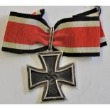 German WWII Pattern Knights Cross of the Iron Cross, stamped '800' on both the medal and