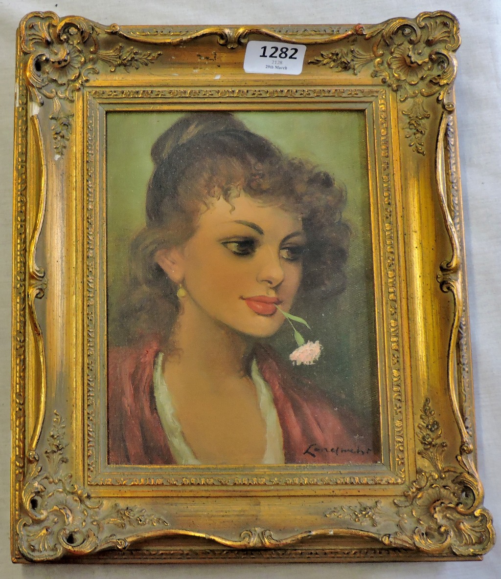 Framed Oil by K.K.Lanwehr 1921 Ornate frame, 11" x 14".