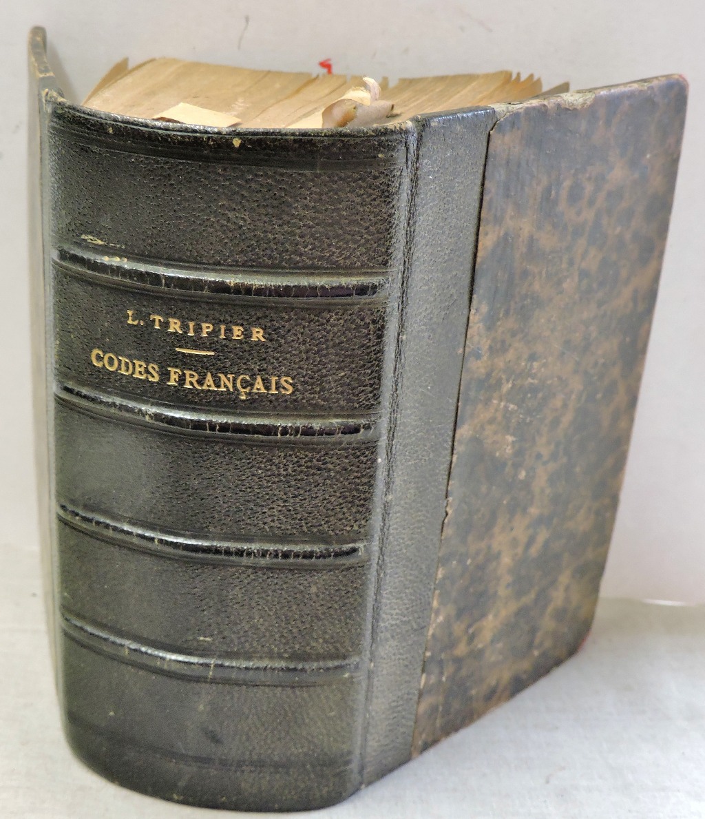 1800's-Codes Francais - by L.Trippier, beautiful kept book, in excellent condition