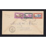 French Colonies New Caledonia 1944 Env Bouindimie (Poindime) datestamp, 1Fr, 50c rate, an attractive