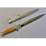 German WWII Pattern Red Cross dagger, handle a/f. See terms and conditions.