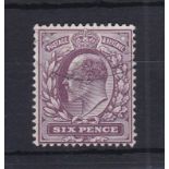 Great Britain 1911-13-6d deep plum, Somerset House, for 303 very fine used.