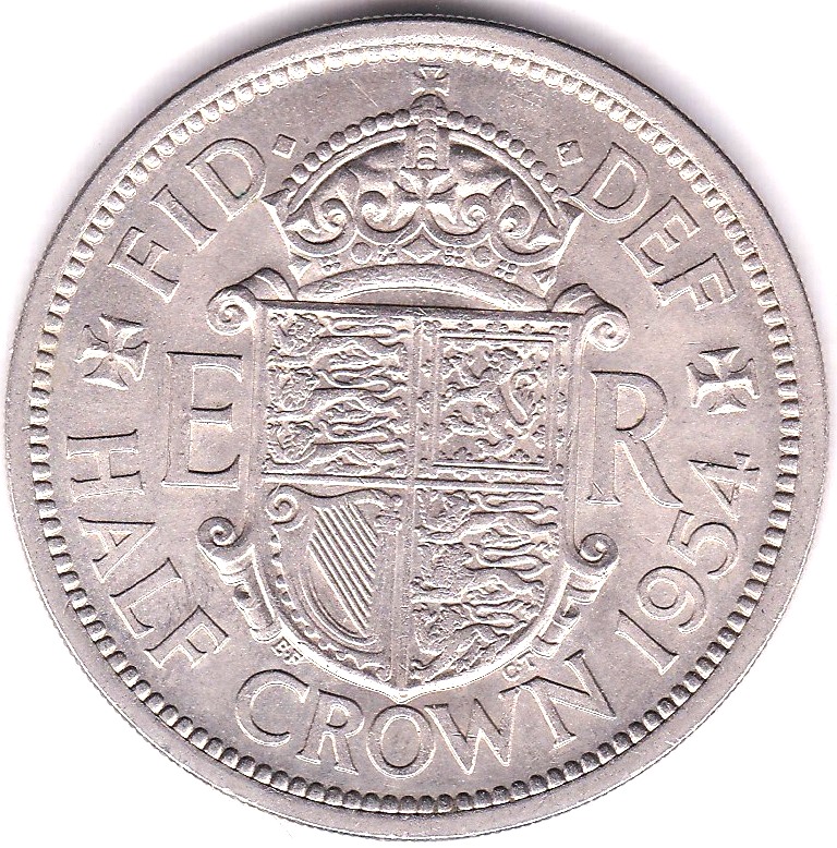 Great Britain 1954 Halfcrown, UNC, quite scarce - Image 2 of 3