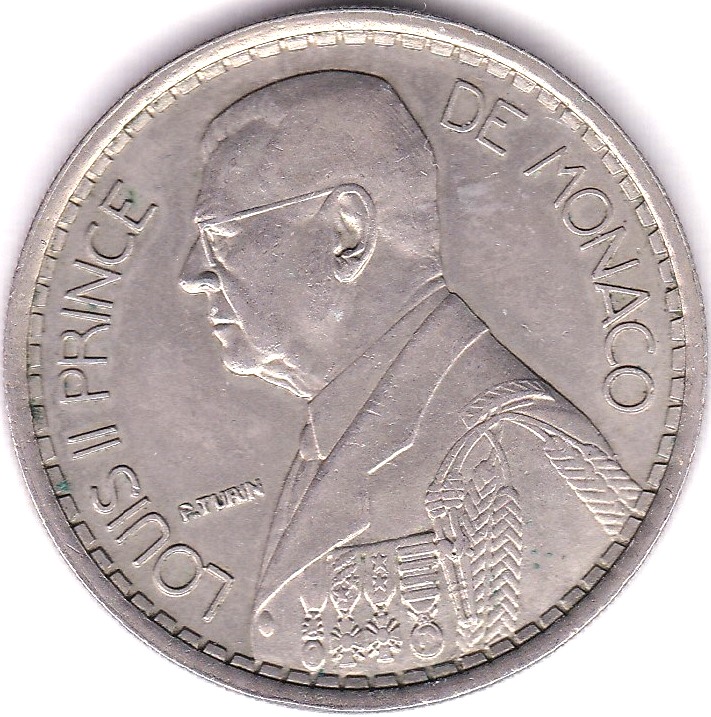 Monaco 1947 20 Francs, GEF, KM 124 - Image 2 of 3