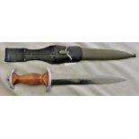 German Pattern N.P.E.A. Students Dagger stamped on the pommel 'N.P.E.A. PLOX O.S.E BR 1941 with