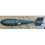 American 1980's 25-pound BDU-33 Practise bomb, in near unused condition, missing its smoke fuse. A