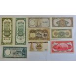 China uncirculated range - 1940's and 10$ plus 20$ Gold unvis (8)