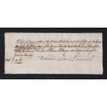 1761 (25 August) Receipt "Read the Right Honable the Earl of Lichfield and Narbonne Berksley Esq,