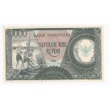 Indonesia 1964 10,000 Rupiah, P101a, UNC