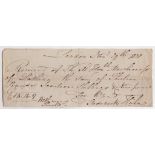 1828 Reciept from the Hon'be Marchioness of Lothian