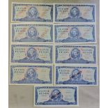 Cuba 1964 - 1990 20 Pesos, 'Specimen' (8) UNC, scarce. Cat $600