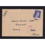 Germany 1943 Forced Labour cover to France. Vary scarce