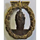 German WWII Pattern Mine Sweepers War Badge, very poor quality. See Terms and Conditions.