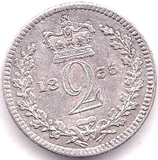 Great Britain 1835 Maundy 2d, Ref: 3843, N/UNC - Image 3 of 3