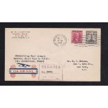 Canal Zone - 1930 (1 Jul) Flight Cover Canal Zone K U.S.A. Via Brownsville, Texas.