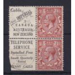 Great Britain - King George V Harrison Booklet. Cable via Imperial to Canada, Australia, New Zealand