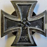 German WWII Pattern Iron Cross 1st Class, screwback with solid construction, no makers mark.