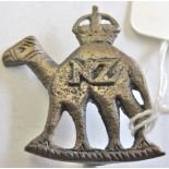 New Zealand-Camel Corps, WWI cap badge,scarce.