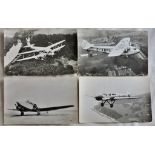 Aviation Real Photo Postcards - Thespaton Cruiser in flight crossing the coast, Imperial Airways