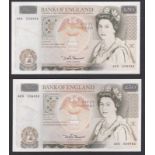 Somerset 1981 Fifty Pounds, A03 - Two Consecutive, AUNC(1 only)