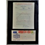 Australia Airmail 1931-First airmail Australia-England with Imperial Airways Official Letter,