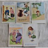 Corrie Denaw McGill - five postcards used 1918-1952(5)